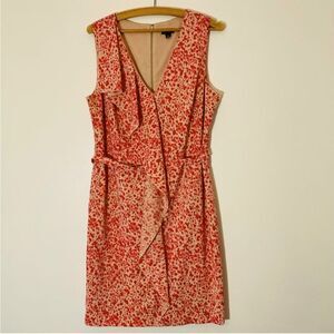 Ann Taylor Pink and Tan Spotted Knee Length Sleeveless Dress Size 12